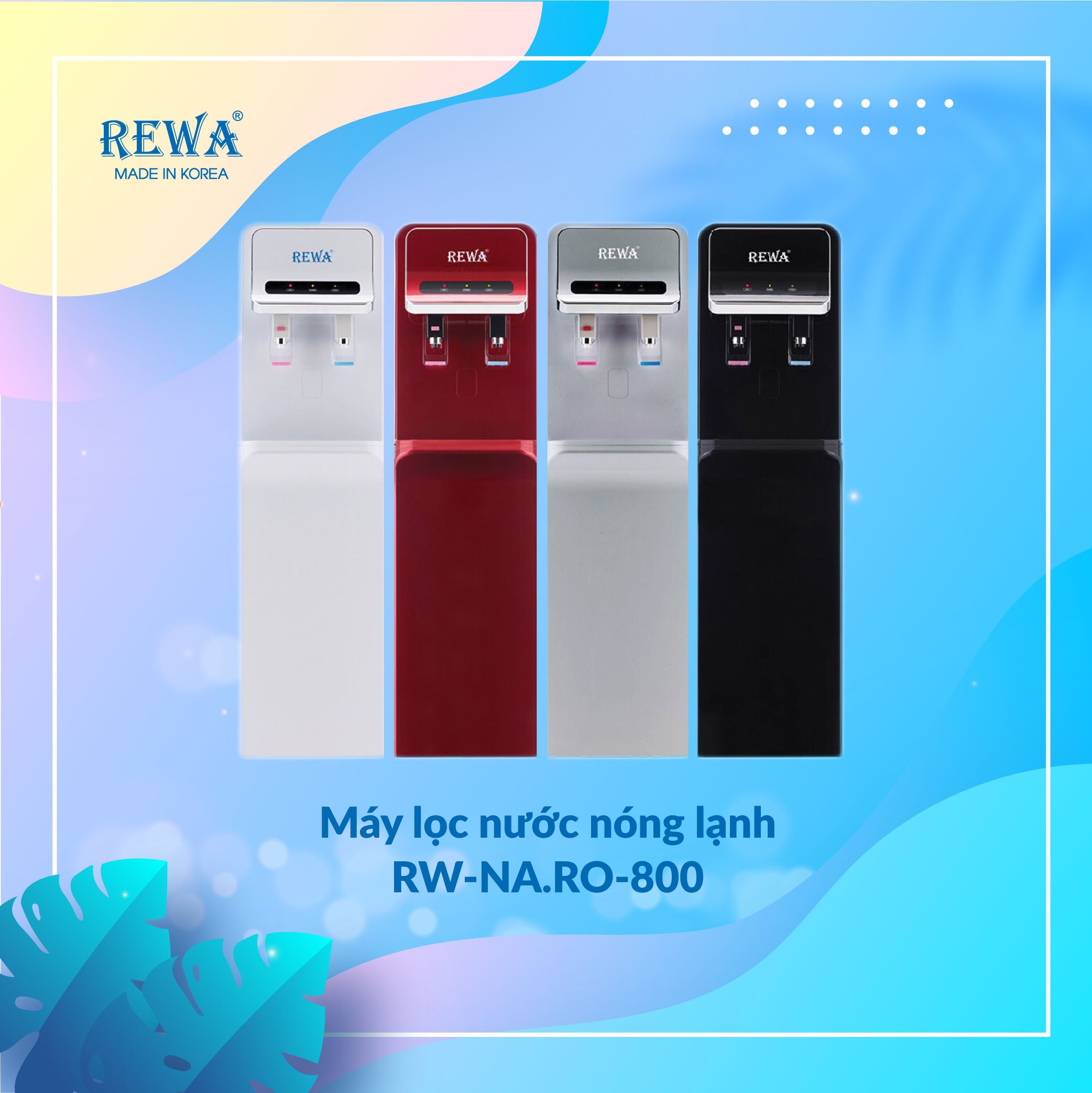 Máy lọc nước nóng lạnh Hàn Quốc REWA RW-RO.NA-800